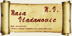Maša Vladanović vizit kartica